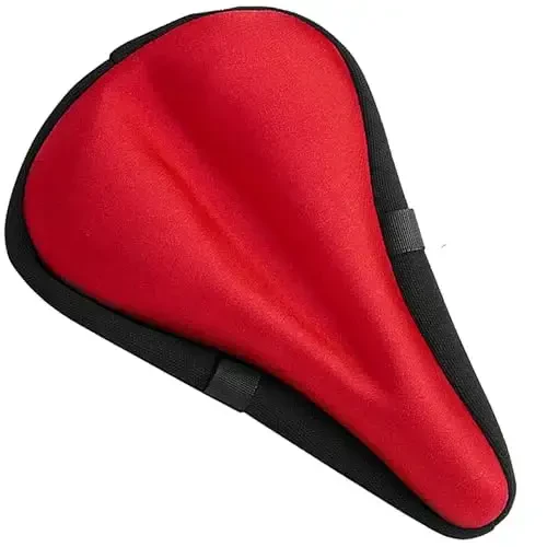 Bikeroo Comfort Bike Seat Cushion - Padded Gel Cover for Exercise, Mountain & Road Bikes, Universal Fit for Peloton & Stationary Bikes 
