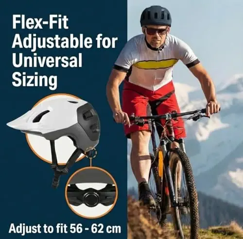 Bikeroo MTB Bike Helmet, Adjustable 56-62 cm. / 22
