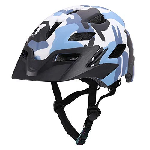 Bilaki Kids Bike Helmet, Youth Toddler Boys Girls Helmets, 2 Size Adjustable for Ages 2-3-5-8-14 Years, Child Helmet with Visor and LED Light, Lightweight Multi-Sport Bicycle Scooter Cycling Helmets 