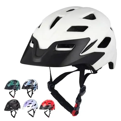 Kids Bike Helmet, Toddler Youth Helmet for Boys Girls, Ages 3-5, 5-8, 8-12 | Certified Multi-Sport Bicycle Scooter Skate Helmet with LED Light & Visor, Adjustable Lightweight Ventilated for Child Teen 