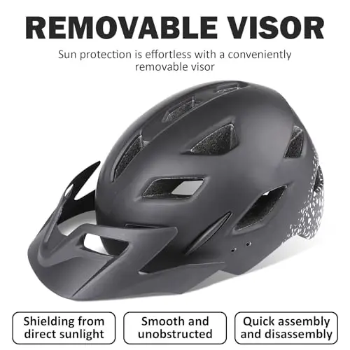 Bilaki Kids Bike Helmet, Adjustable Toddler Youth Helmet with Detachable Visor & LED Light for Boys Girls Ages 2-14, Multi-Sport Helmet for Cycling Scooter Skating, 2 Sizes - BILAKI (1)