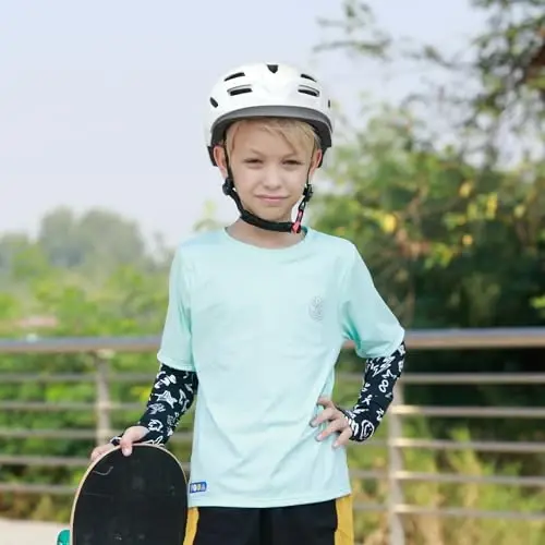 Bilaki Kids Bike Helmet, Boys Girls Helmets from Toddler to Youth, 2 Sizes for Child Ages 2-3-5-8-14 Years, Toddler Bicycle Helmet with Detachable Visor & LED Light, Adjustable Multi-Sport Helmet - 3