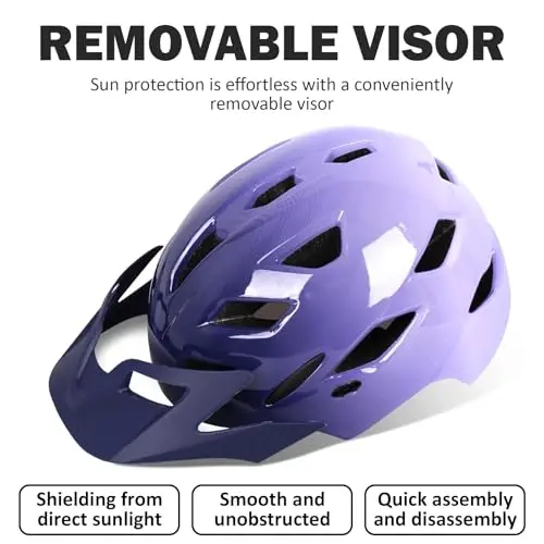 Bilaki Kids Bike Helmet, Adjustable Toddler Youth Helmet with Detachable Visor & LED Light for Boys Girls Ages 2-14, Multi-Sport Helmet for Cycling Scooter Skating, 2 Sizes - BILAKI (1)