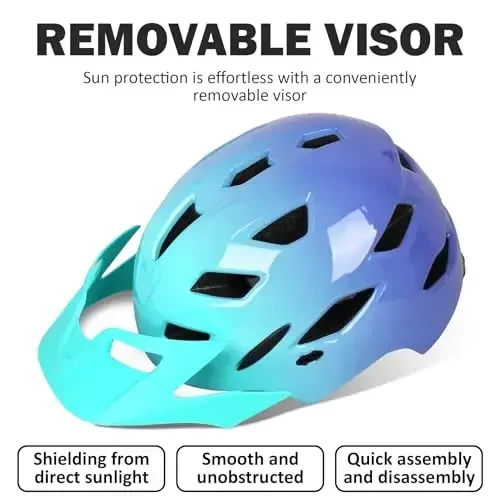 Bilaki Kids Bike Helmet, Boys Girls Helmets from Toddler to Youth, 2 Sizes for Child Ages 2-3-5-8-14 Years, Toddler Bicycle Helmet with Detachable Visor & LED Light, Adjustable Multi-Sport Helmet - BILAKI (1)