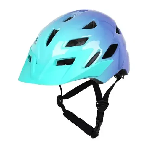 Bilaki Kids Bike Helmet, Boys Girls Helmets from Toddler to Youth, 2 Sizes for Child Ages 2-3-5-8-14 Years, Toddler Bicycle Helmet with Detachable Visor & LED Light, Adjustable Multi-Sport Helmet - 4