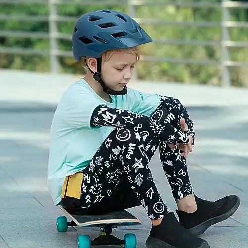 Bilaki Kids Bike Helmet, Adjustable Youth Boys Girls Helmets for Ages 3-5-8-14 Years (50-57cm), Child Helmet with Visor and LED Light, Lightweight Multi-Sport Bicycle Scooter Skate Cycling Helmets - BILAKI (1)