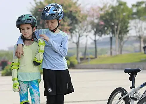 Bilaki Kids Bike Helmet, Adjustable Youth Boys Girls Helmets for Ages 3-5-8-14 Years (50-57cm), Child Helmet with Visor and LED Light, Lightweight Multi-Sport Bicycle Scooter Skate Cycling Helmets - 3