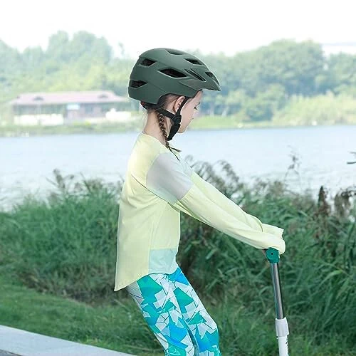 Bilaki Kids Bike Helmet, Adjustable Youth Boys Girls Helmets for Ages 3-5-8-14 Years (50-57cm), Child Helmet with Visor and LED Light, Lightweight Multi-Sport Bicycle Scooter Skate Cycling Helmets - Bilaki (1)