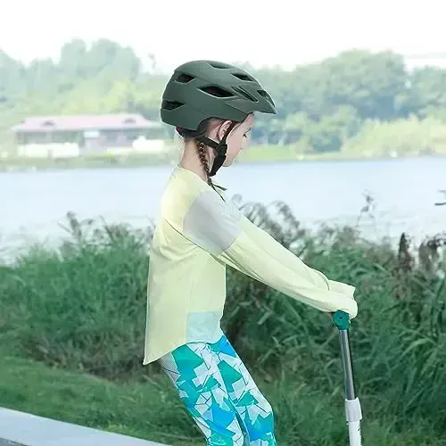 Bilaki Kids Bike Helmet, Adjustable Youth Boys Girls Helmets for Ages 3-5-8-14 Years (50-57cm), Child Helmet with Visor and LED Light, Lightweight Multi-Sport Bicycle Scooter Skate Cycling Helmets - BILAKI