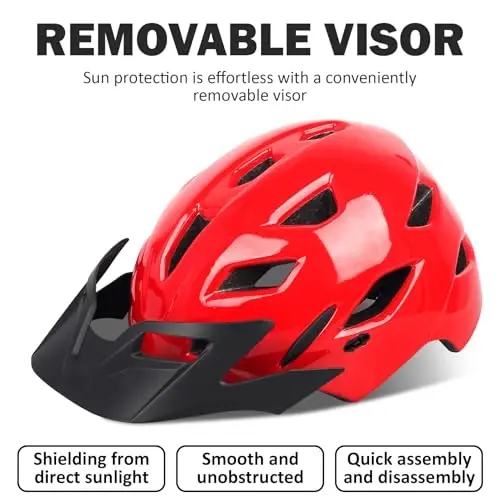 Bilaki Kids Bike Helmet, Boys Girls Helmets from Toddler to Youth, 2 Sizes for Child Ages 2-3-5-8-14 Years, Toddler Bicycle Helmet with Detachable Visor & LED Light, Adjustable Multi-Sport Helmet - BILAKI (1)