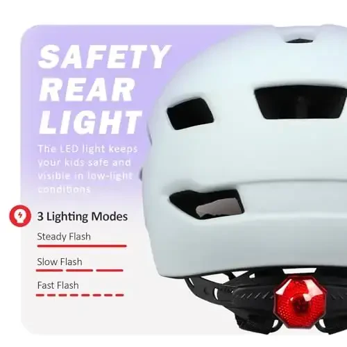 Bilaki Kids Bike Helmet, Boys Girls Helmets from Toddler to Youth, 2 Sizes for Child Ages 2-3-5-8-14 Years, Toddler Bicycle Helmet with Detachable Visor & LED Light, Adjustable Multi-Sport Helmet - 1