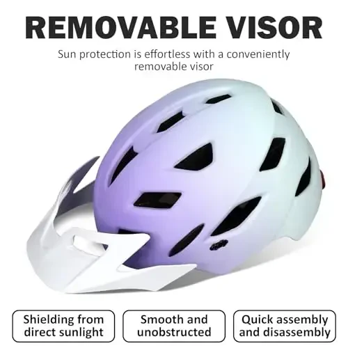 Bilaki Kids Bike Helmet, Boys Girls Helmets from Toddler to Youth, 2 Sizes for Child Ages 2-3-5-8-14 Years, Toddler Bicycle Helmet with Detachable Visor & LED Light, Adjustable Multi-Sport Helmet - BILAKI (1)