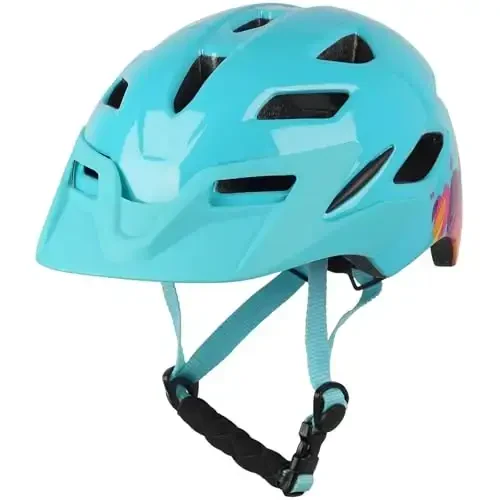 Bilaki Kids Bike Helmet, Boys Girls Helmets from Toddler to Youth, 2 Sizes for Child Ages 2-3-5-8-14 Years, Toddler Bicycle Helmet with Detachable Visor & LED Light, Adjustable Multi-Sport Helmet - 4