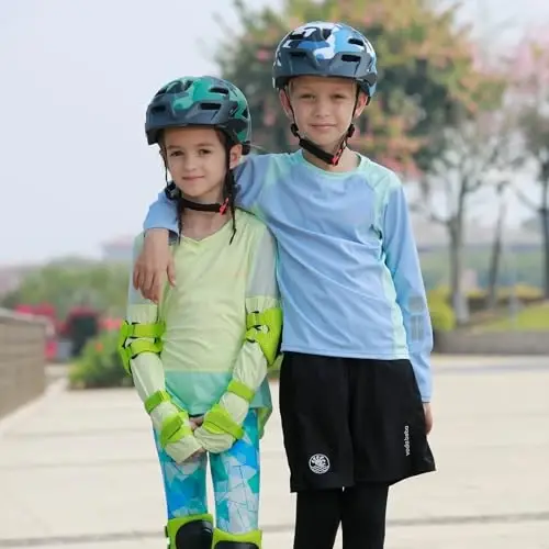 Bilaki Kids Bike Helmet, O'g'il bolalar Qizlar Dubulg'alari Toddlerdan Yoshlargacha, 2-3-5-8-14 yoshdagi bolalar uchun 2 o'lcham, Yechib olinadigan Visor va LED yoritgichli Toddler velosiped dubulg'asi, Sozlanishi ko'p sportli dubulga - 2