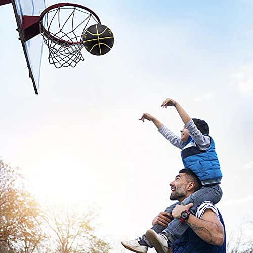 Bilgelik Yaprakları Mini Kauçuk Basketbol, Çocuklar/Bebekler için Küçük Basketbol, Oyun Topları Boyutu 3 (22 inç) - 6