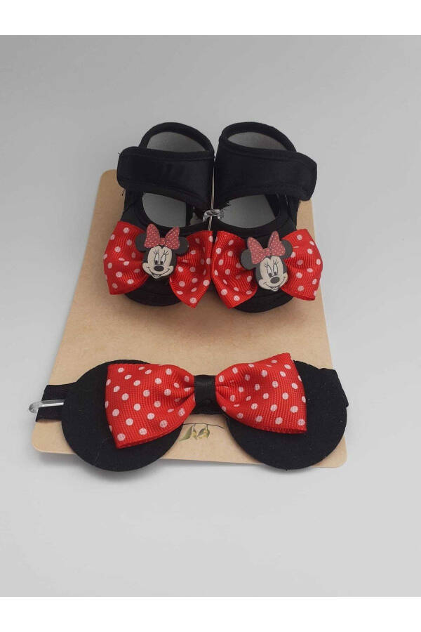 Bilgetrend Minnie Mouse Baby Booties and Bandana Set Shoes Bandana Set - 3