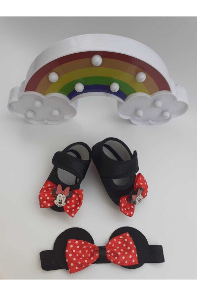 Bilgetrend Minnie Mouse Baby Booties and Bandana Set Shoes Bandana Set - 4