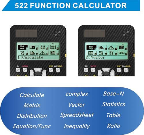 iPepul Scientific Calculators, Type-C Rechargeable Desktop Math Solar Calculator with 552 Functions & Notepad, School Supplies for Middle High School & College Students, 991EX (Black) - 3