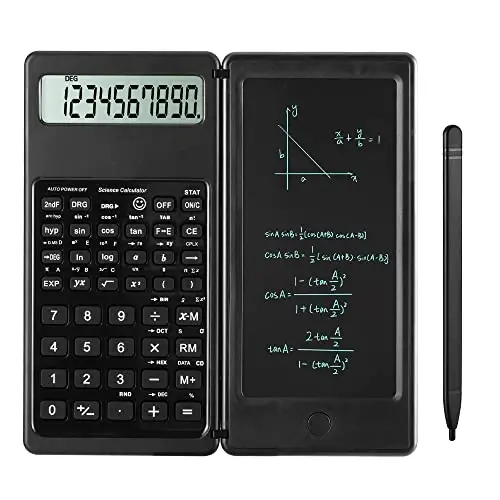 Scientific Calculators, Calculator for School, 10-Digit Large Screen Calculadora Cientifica, Scientific Calculator with Notepad, Math Calculator for Middle High School Supplies & College (Black) 