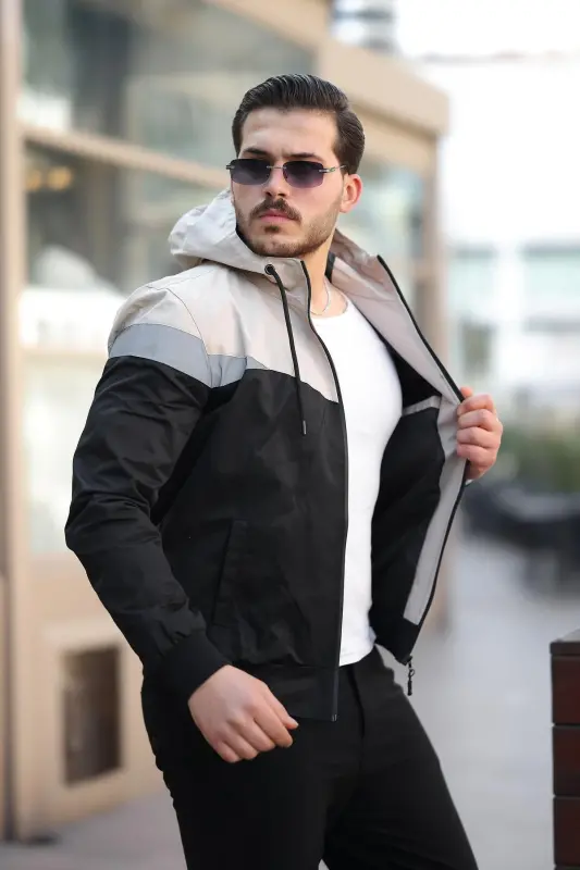 Bill Three-Piece Hooded Seasonal Jacket 1220-BEIGE - 2