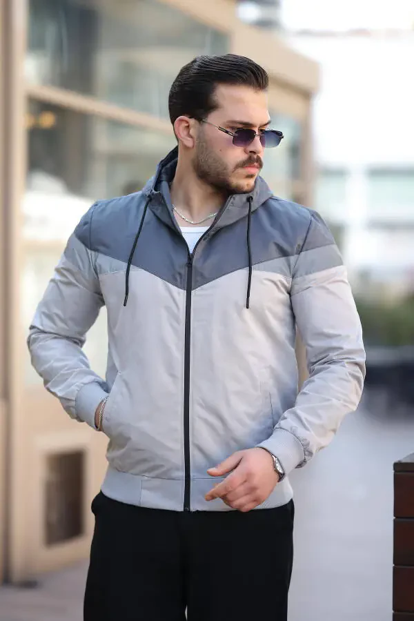 Bill Triangular Patch Hooded Seasonal Jacket 1220 - 4