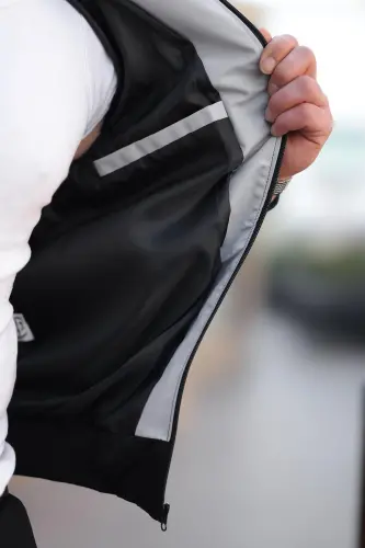 Bill Üçgen Parçalı Kapşonlu Mevsimlik Mont 1220-GRİ - 4