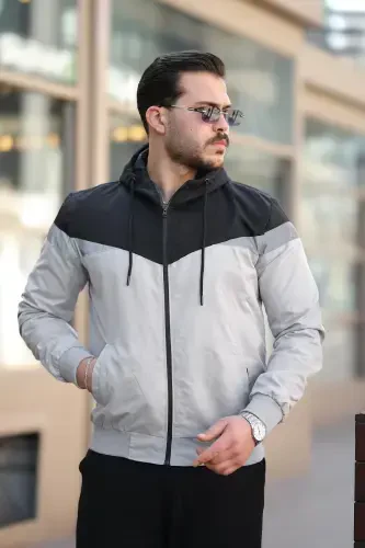 Bill Uchburchak Bo'lakli Kapshonli Mavsumiy Kurtka 1220-QORA - 5