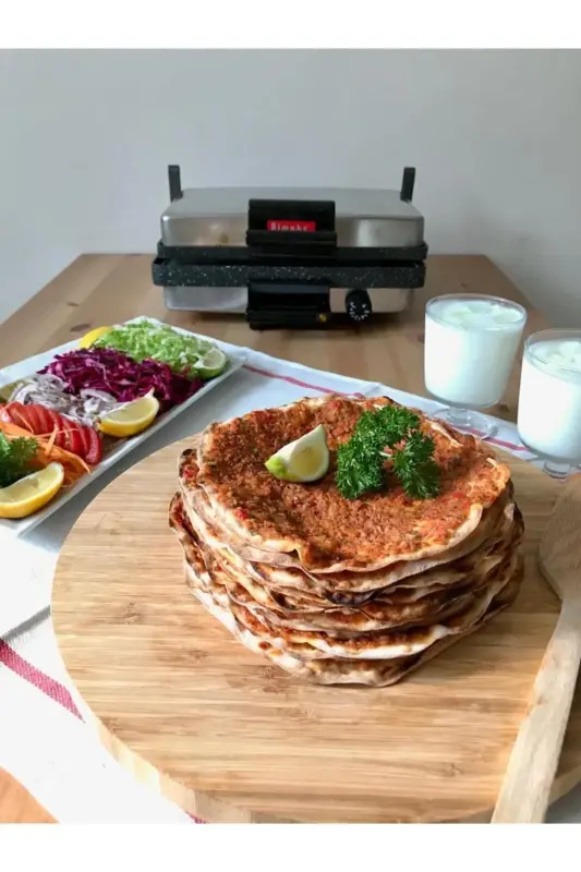 Bimeks Bazlama LaModazoneacun Grill Makinesi ( Klasik Model 23x35 Cm.) Küçük Boy! - İnox - 4