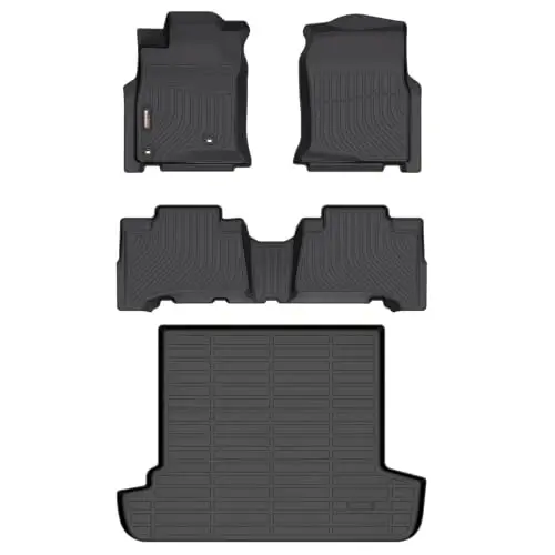 Binmotor-Floor Mats & Cargo Liner for 2003-2009 Toyota 4Runner, TPE All Weather Car Mats for Toyota 4runner Accessories Liners Cargo Trunk Mat 