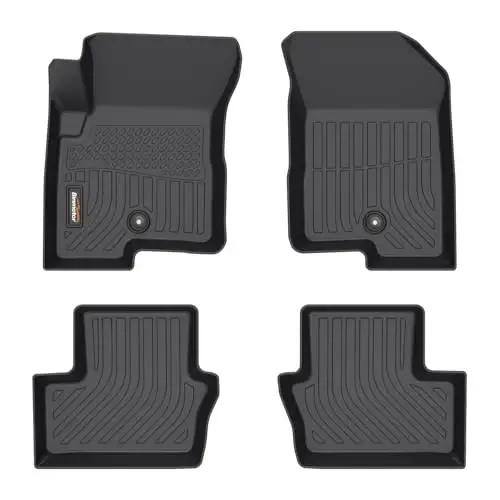 Binmotor-Floor Mats for 2007-2016 Jeep Compass/Patriot, 2007-2012 Dodge Caliber, 1st+2nd Row, TPE All Weather Car Floor Mats Custom Fit Floor Liners for Compass Accessories Mat 