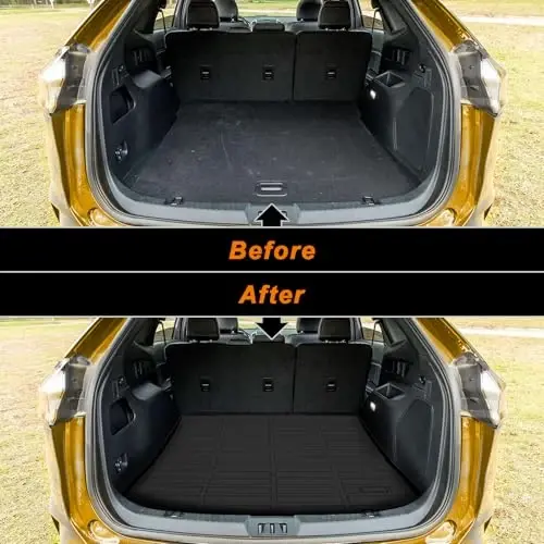 Binmotor-Floor Mats & Cargo Liner Set for 2015-2024 Ford Edge, All Weather Car Mats for Ford Edge Mat Floor Liners Rear Cargo Mat Custom Fit for Edge Accessories - 3