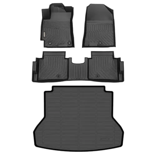 Binmotor-Floor Mats & Cargo Liner for 2017-2020 Hyundai Elantra | SE丨SEL丨Value Edition丨Eco 丨Sport 丨Limited, All Weather Car Mats TPE Floor Liners for Hyundai Elantra Accessories 