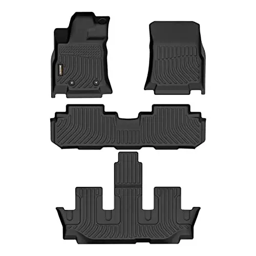 Binmotor-Floor Mats for 2019-2026 Subaru Ascent 7/8 Passenger, TPE All Weather Car Floor Mats Liners for Subaru Ascent Accessories 