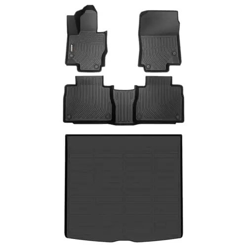 Binmotor-Floor Mats & Cargo Liner for 2020-2026 Mercedes Benz GLE | GLE350/GLE450 (No for Coupe/AMG), TPE Floor Liners All Weather Car Mats GLE350 GLE450 Accessories 