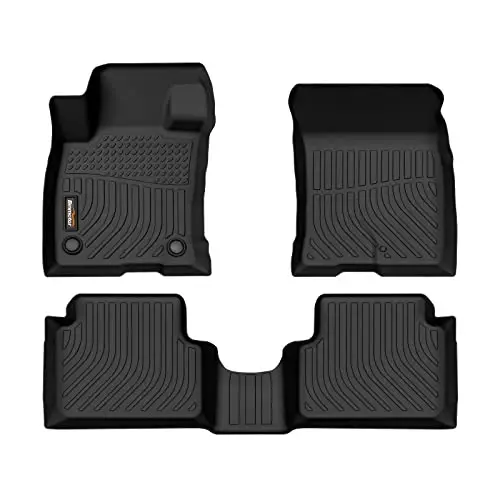 Binmotor-Floor Mats for 2022-2026 Ford Maverick Gas(Not for Hybrid) | All Weather TPE Heavy Duty Protection Car Floor Liners Bronco Sport 4 Door 2021-2026, Full Set for Ford Maverick Accessories - 1