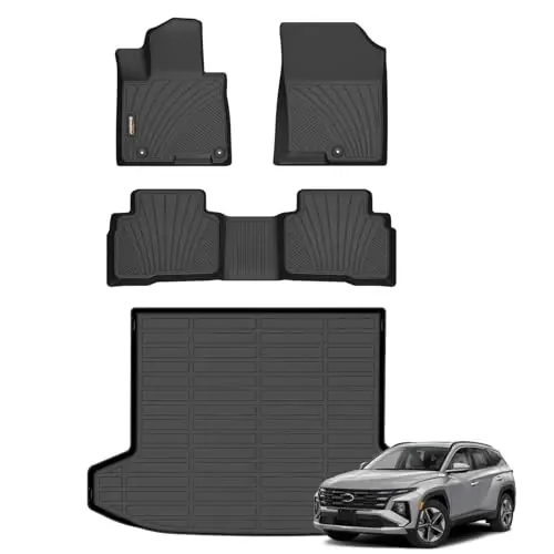 Binmotor-Floor Mats & Cargo Liner for 2022-2026 Hyundai Tucson Hybrid, All Weather Car Floor Mats, Cargo Trunk Mat Floor Liners Accessories - BINMOTOR