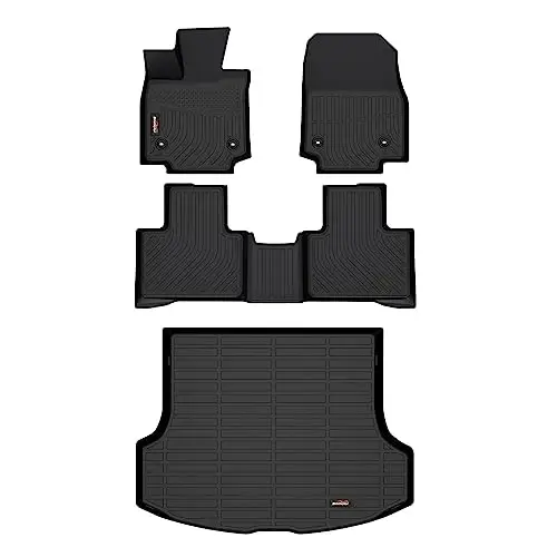 Binmotor-Floor Mats & Cargo Liner for 2023-2026 Lexus RX RX350 | RX350h | RX500h (NOT for RX450h+PHEV) All Weather Heavy Duty Floor Liners for RX 350 Accessories-Black 