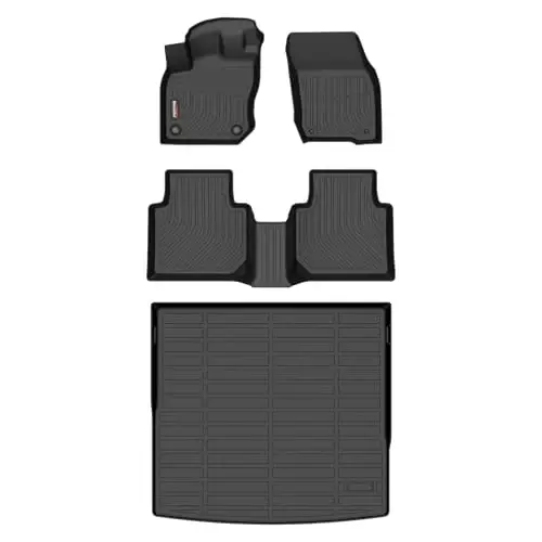Binmotor-Floor Mats & Cargo Liner for 2025-2026 Volkswagen/VW Tiguan | S, SE, SEL, SE R-Line, SEL R-Line Top, All Weather Mats Car Mats Floor Liners Cargo Trunk Mat for VW Tiguan Accessories 
