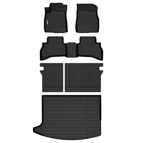 Binmotor-All Weather Car Floor Mats & Cargo Liner & Seat Protector Set for Buick Encore GX AWD 2020-2026(Only Fit Cargo in Upper Deck Position),TPE Liners for Buick Encore GX AWD Accessories 