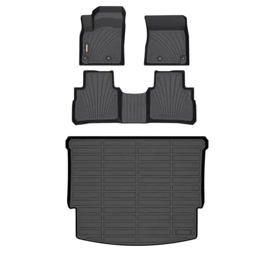 Binmotor-All Weather Floor Mats Cargo Liner for Nissan Rogue 2021-2025 (NOT for Sport), Car Mats with Trunk Mat Full Set, Heavy Duty Car Floor Liners for Rogue Accessories 