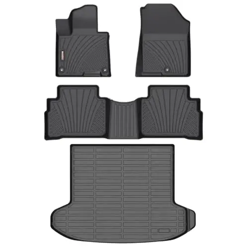Binmotor- All Weather Floor Mats Cargo Liner Full Set for kia Sportage 2023-2025 (Only Gas Models), Heavy Duty Car Floor Liners for Sportage Accessories 