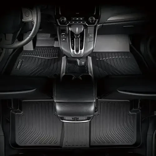 Binmotor-All Weather Floor Mats Cargo Liner Set for for Nissan Pathfinder 2013-2021 2014-2020 Infiniti QX60 2013 JX35, 3 Rows with Cargo Trunk Mat, Car Mats Pathfinder Accessories - 2