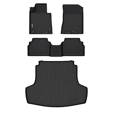 Binmotor-All Weather Floor Mats & Cargo Liner Set for Kia K5 2021-2026 (Only FWD) / 2020-2026 Hyundai Sonata (Only FWD and Gas Version) Car Accessories for Kia K5 