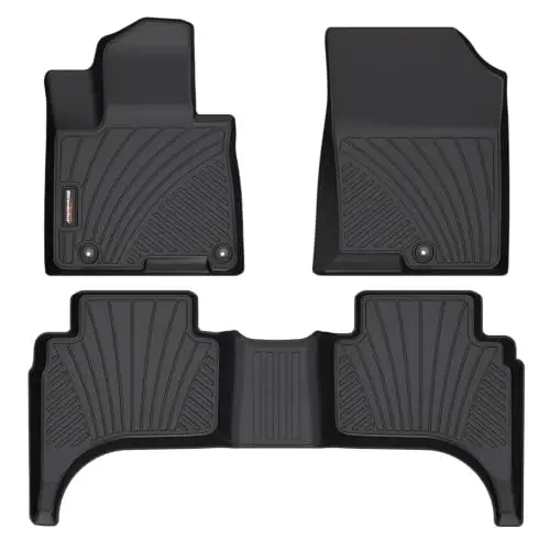 Binmotor-All Weather Floor Mats for Hyundai Santa Cruz 2026 2025 2024 2023 2022, Heavy Duty Car Floor Liners Full Set -Black for Santa Cruz Accessories 