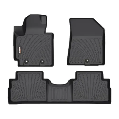 Binmotor-All Weather Floor Mats for Kia Soul 2014 2015 2016 2017 2018 2019, 1st & 2nd Row, Floor Liners for Soul, Car Floor Mats Custom Fit for Kia Soul Accessories 