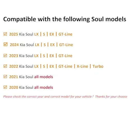 Binmotor-All Weather Floor Mats for Kia Soul 2025 2024 2023 2022 2021 2020, 1st & 2nd Row, Floor Liners for Soul, Car Floor Mats Custom Fit for Kia Soul Accessories - BINMOTOR (1)