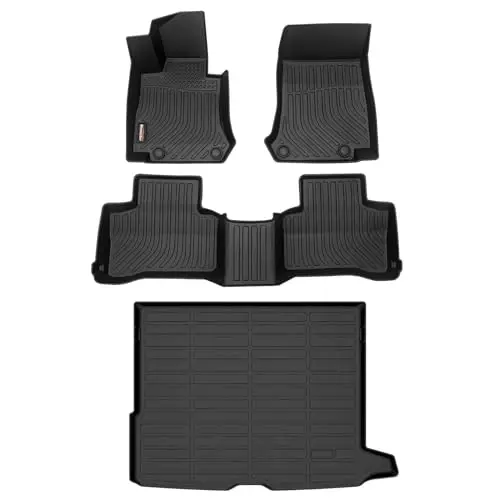 Binmotor - автомобильные коврики и коврик в багажник для 2016-2022 Mercedes Benz GLC 250 / GLC 300 / GLC 350e (не Coupe), всепогодные автомобильные коврики из TPE, аксессуары для ковриков в багажник - черный - 1