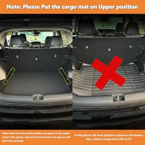 Binmotor - Custom Fit Floor Mats & Cargo Liner for Kia Seltos 2024 2025, All Weather Mats 2025 2024 Kia Seltos Car Accessories Mats, TPE Soft Rubber Trunk Cargo Mat for Seltos 2024 2025 