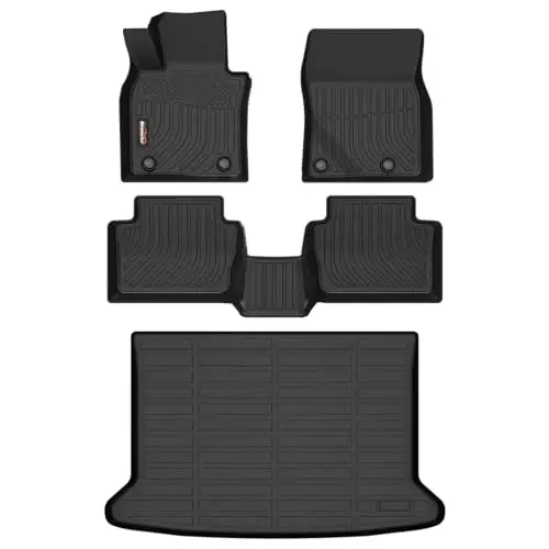 Binmotor-Floor Mats and Cargo Liner Set for Mazda CX30 2020 2021 2022 2023 2024 2025 2026, All Weather Car Floor Mat for Mazda CX 30 Accessories, Mats TPE Car Liners for CX-30 Trunk Liner 