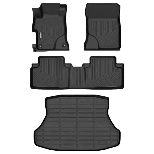 Binmotor-Floor Mats & Cargo Liner for 2012-2015 Honda Civic (Not for Coupe) | Civic Si Sedan丨DX丨LX丨HF丨EX丨EX-L丨Hybrid丨Natural Gas, TPE All Weather Car Floor Mats Accessories 